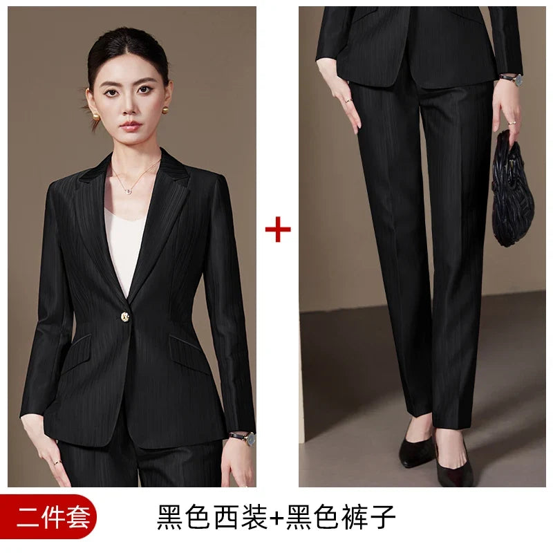 Fashionable ladies' clothing, high quality two-piece pants + blazer. 2025 Autumn and Winter New Models