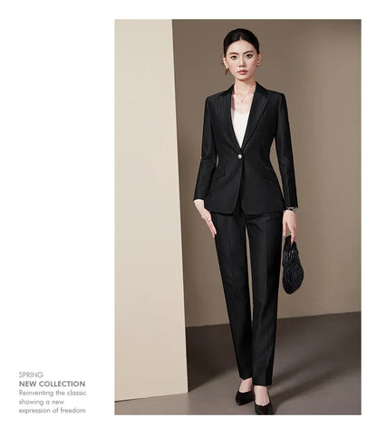 Fashionable ladies' clothing, high quality two-piece pants + blazer. 2025 Autumn and Winter New Models