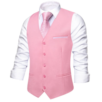 Men's Vest Set — Floral Paisley Waistcoat with Necktie, Pocket Square & Cufflinks for Weddings & Formal Events