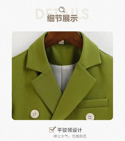Boys Green Summer Photography Suit Kids Formal Wedding Dress Baby Birthday Dress Children's Day Performance Ceremony Costume