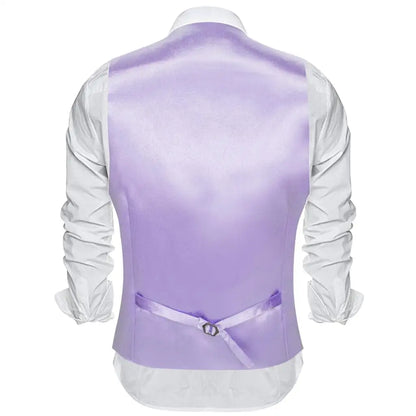 Men's Satin Vest Slim Fit Single-Breasted Waistcoat for Weddings and Formal Occasions