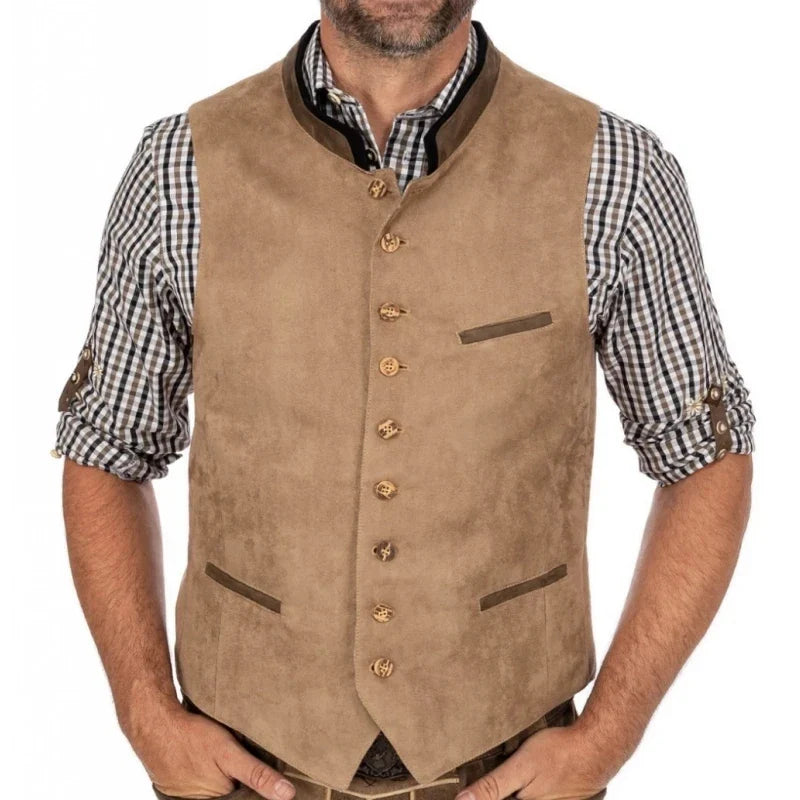 Men's Vest Single Breasted Formal Waistcoat for Wedding Banquet and Business