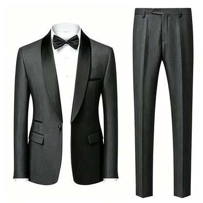 Men's Premium 3 Piece Suit Set Business Casual Blazer Jacket Vest Dress Pants Formal Suit Essential Daily Office Outfit