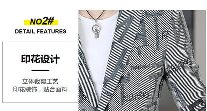 Blazer Men's Fashion Outdoor Travel Gentleman Wedding Slimming Business Versatile Trendy Casual Korean-style Formal Wear Blazer