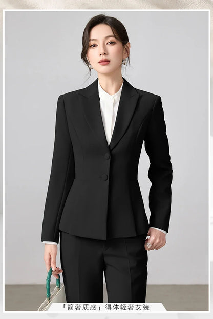 Ladies Business Outfit High-Quality Pants And Suit Jacket Slim Elegant Fashionable 2026 New Arrival