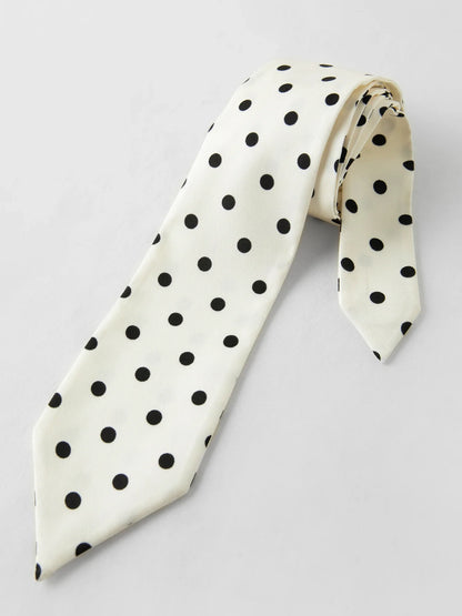 2025 Women's Black Polka Dot Blazer Spring New V-Neck Ribbon Bow Tie Long Sleeve Slim Jacket Retro Office Chic Outerwear
