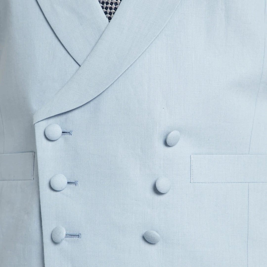 Men's Formal Vest – Double Breasted Lapel Waistcoat for Weddings & Business