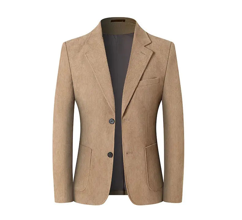 High-quality New Men's Fashionable and Stylish Corduroy Suits for Banquets, Business and Casual Wear, Versatile Suits