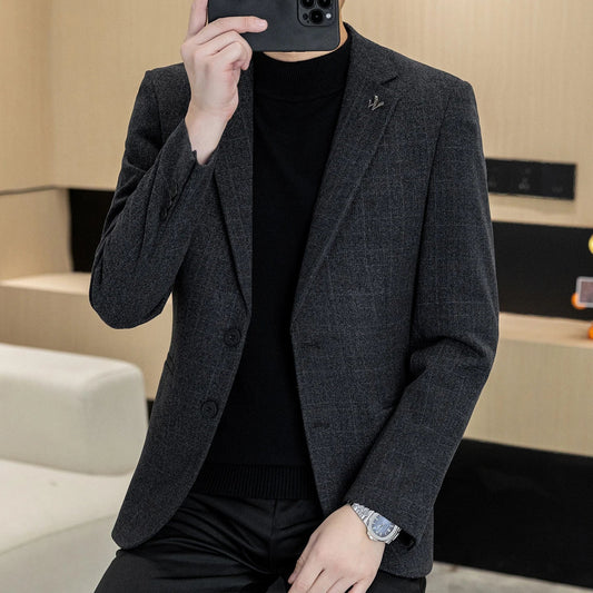 Autumn and Winter New Men's Suits, Two-Button Single-Breasted Jackets, Men's Casual Business Wear, Formal Wear, and Men's Suits
