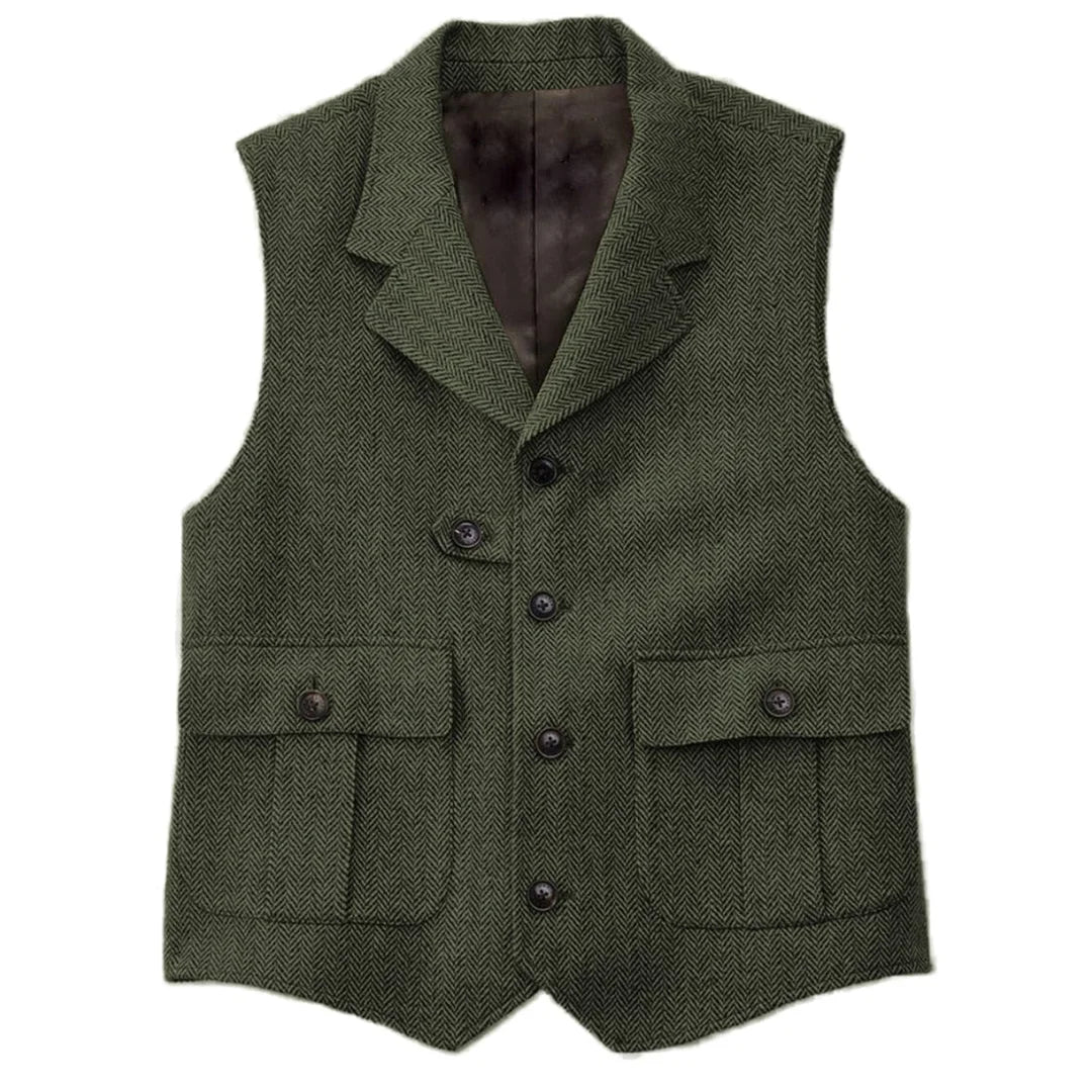 Men's Suit Vest Single Breasted Lapel Waistcoat for Wedding, Business & Smart Casual Wear