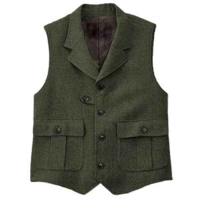 Men's Suit Vest Single Breasted Lapel Waistcoat for Wedding, Business & Smart Casual Wear