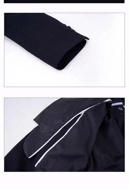 Luxury Social Clothes Men's Fashion Detachable Leather Neck Design Blazer Coat Men's 2025 Double Breasted Jacket JY4350