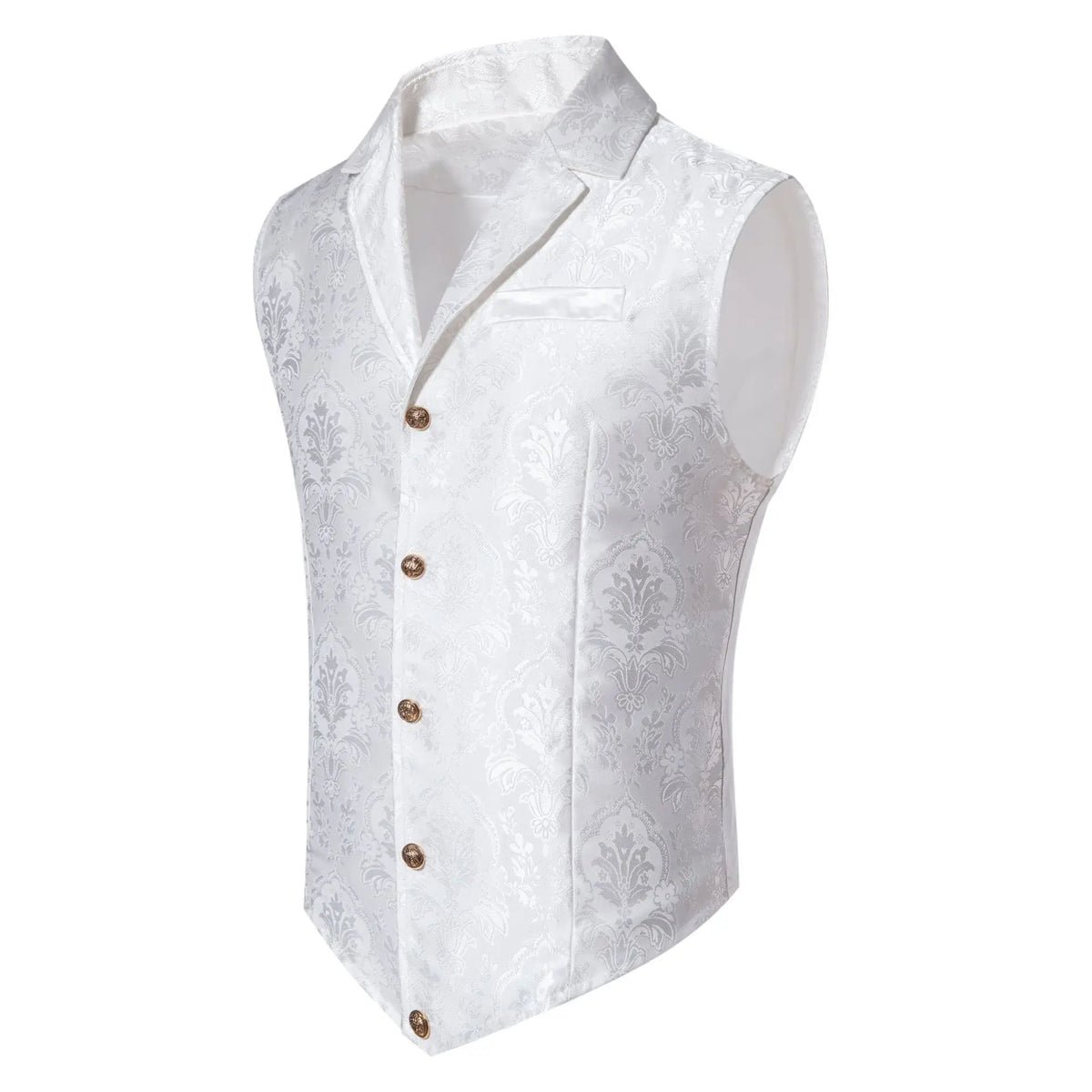Men's Suit Vest Jacquard Smart Casual Single Breasted Slim Fit Waistcoat