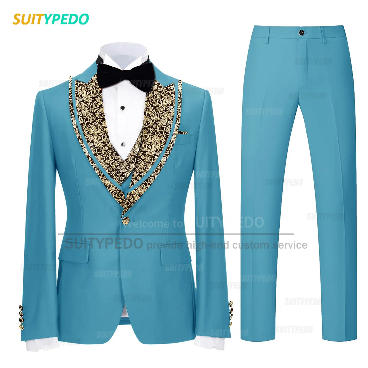 Classic Black Set For Fashion Children Wedding Flower Kid Slim Fit Costumes Formal Party Elegant Blazer Vest Pants 3 Pieces