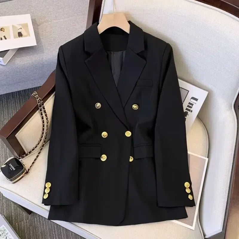Slim Fit Women's Office Blazer High-End Casual Korean Fashion Spring Autumn New Loose Blazers Temperament Coats for Women