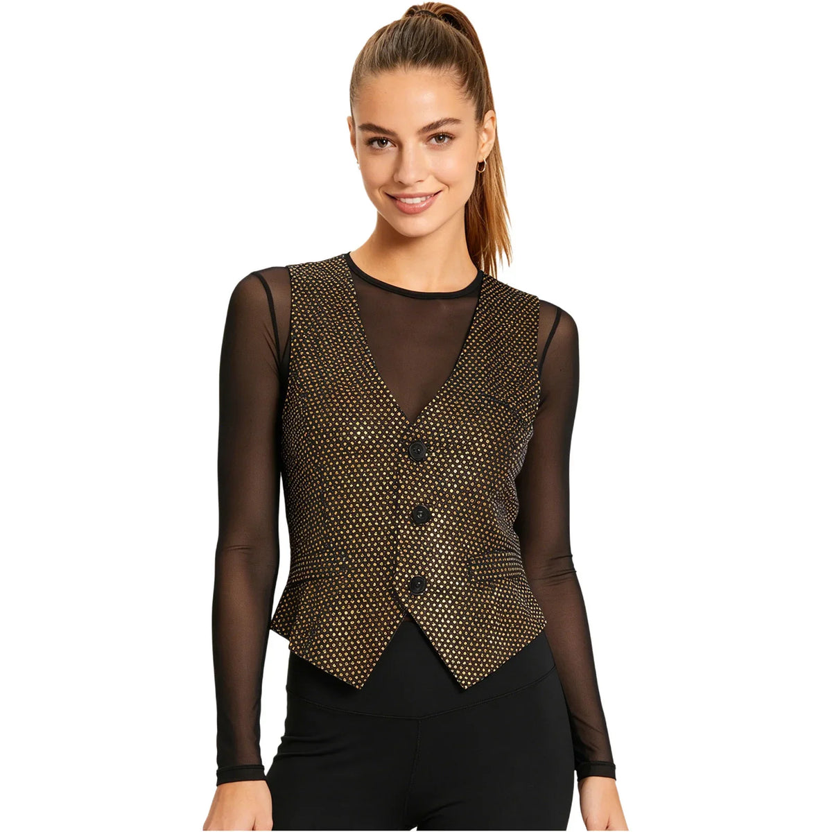 Womens Sleeveless Vests Nightclub Party Tops Sequined Waistcoat Clubwear Music Festival Vest 60s Disco Rave Jazz Dance Cosutme