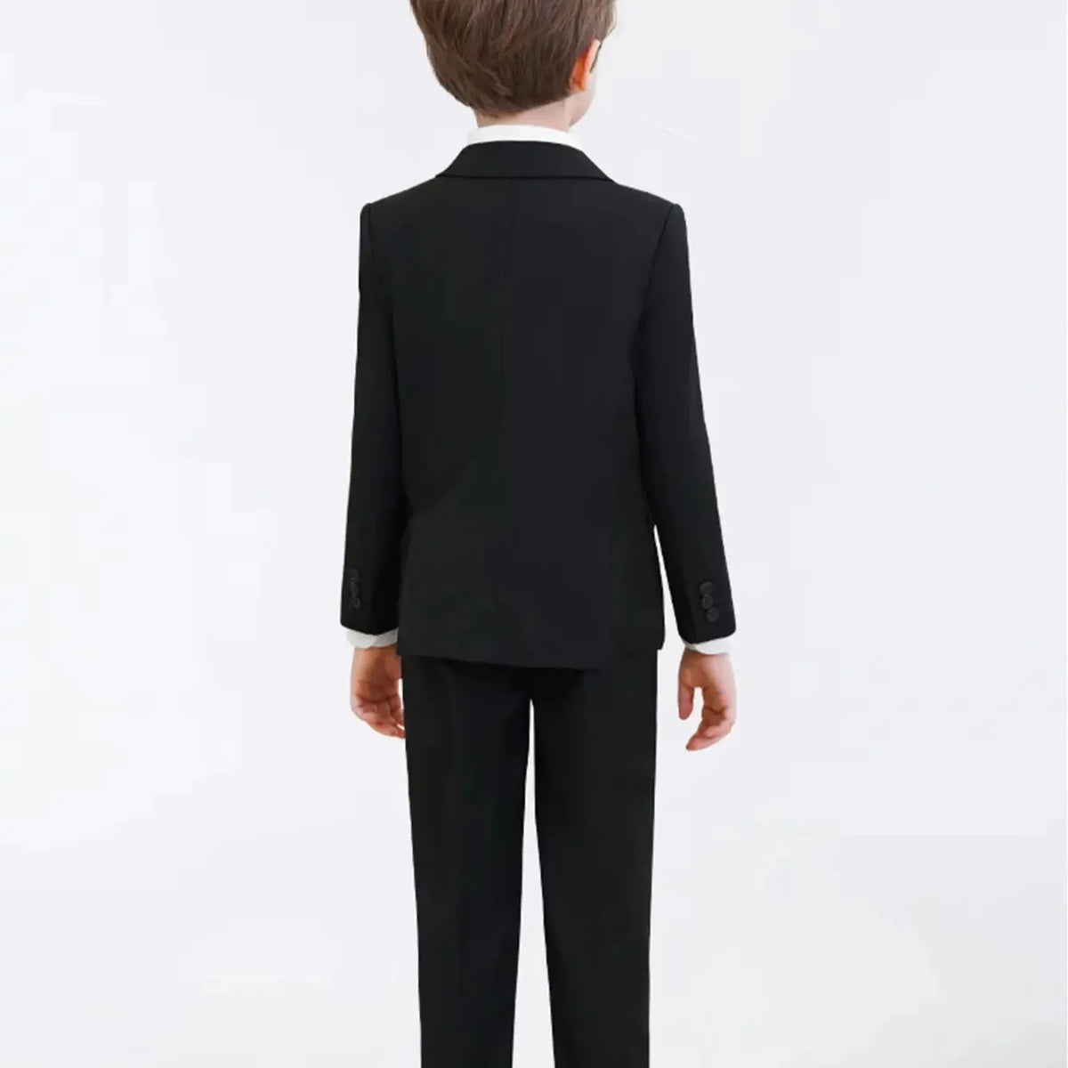 Boys 4-Piece Formal Suit Set for Weddings, Parties & Special Occasions – Navy & Black