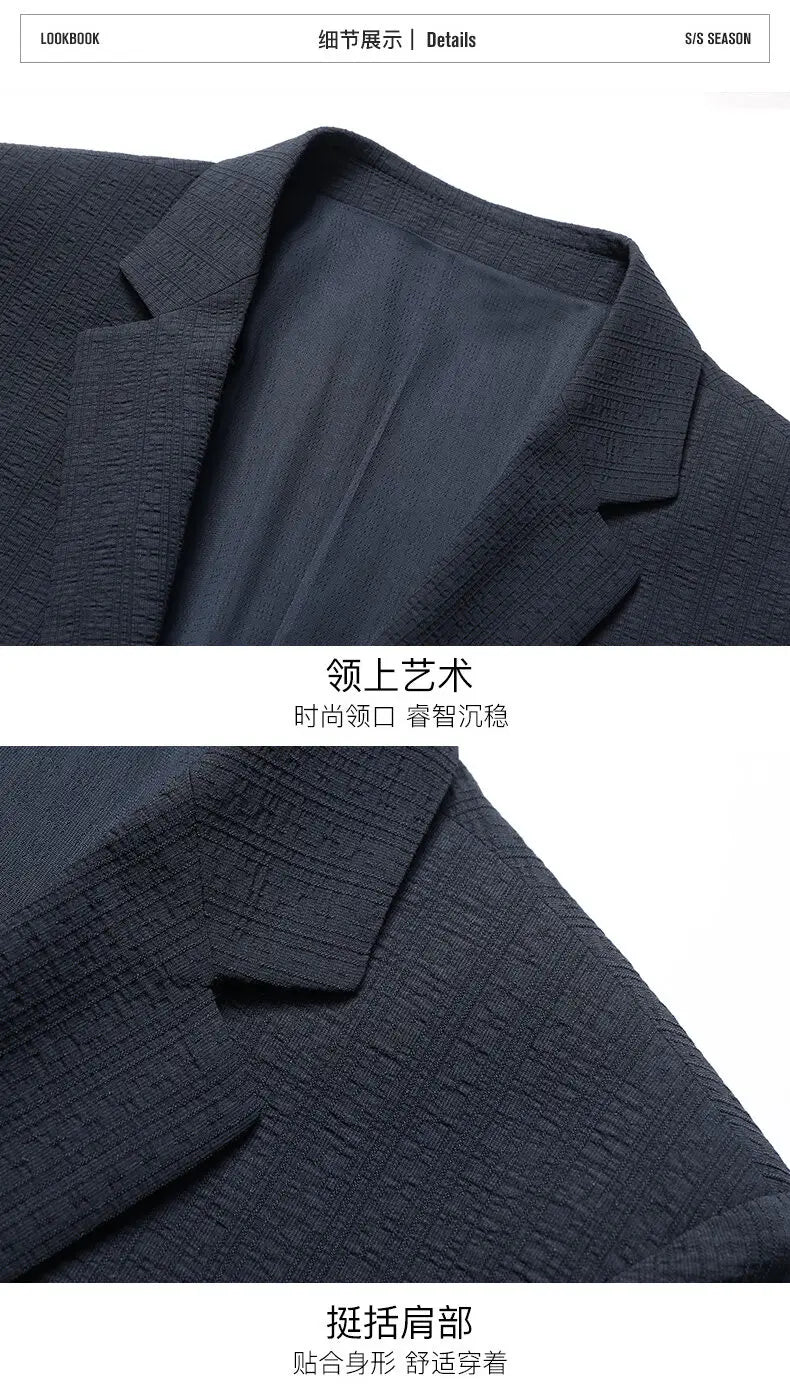 Blazer Men Fashion Gentleman Business Versatile Slimming British Style Solid Colors Hosting Performances Casual Weddings Blazer