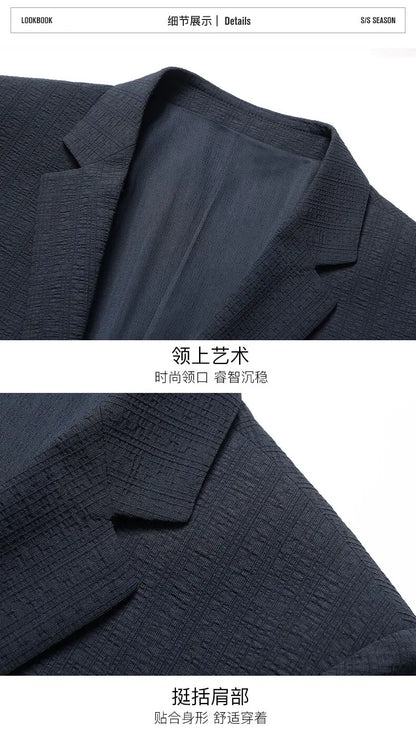 Blazer Men Fashion Gentleman Business Versatile Slimming British Style Solid Colors Hosting Performances Casual Weddings Blazer