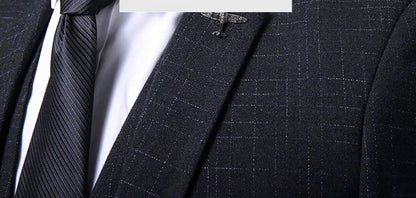 British Style 3-Piece Suit Set - High-Quality Men's Fashion Wedding Banquet European American Look with Jacket Vest Trousers
