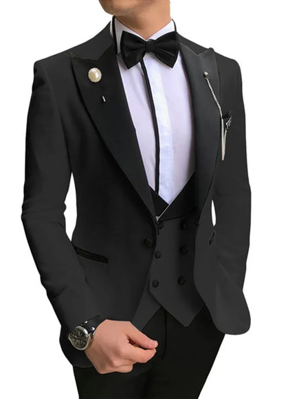 Men wedding Suits For Men Custom Made Groom Groomsmen Tuxedos Wedding Men Suit Terno Masculino(Jacket+Pant+Vest)