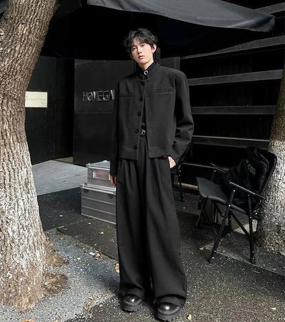 Trendy 2025 Short Coats Single Breasted Man Suits and Blazers Spring Clothes Elegant New in Original Handsome Jacket for Men