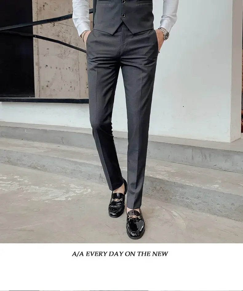 Men's 3-Piece Suit Slim Fit Blazer Vest Pants Set Business Formal Wedding