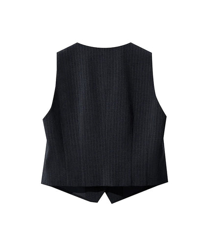 Pant for Woman 2025 Autumn New Versatile Ladies Clothing Commuter Style Striped Vest Casual Loose Sleeveless Women 12523089