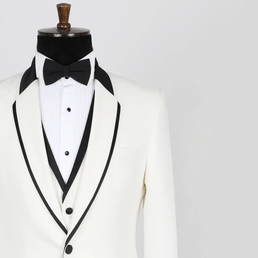 Men Suit 3 Pieces Black Single Button With Lapel For Wedding Banquet Birthday Party Business Work Daily Jacket Vest With Pants