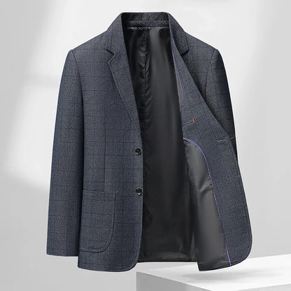 Men's Blazer Single Breasted Casual Suit Jacket for Spring Autumn