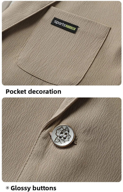 Blazer Men's Fashion Business Outdoor Travel Youth Campus Wedding Versatile Host Shaping Casual Korean Style Thin Style Blazer