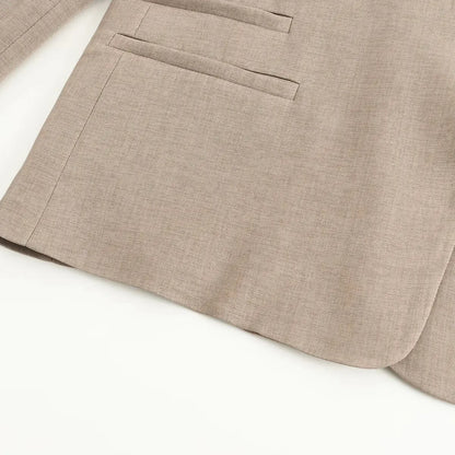 Chic Casual Fashion 2026 Office Lady Women Blazer Buttons Streetwear Jacket Long Sleeve Beige Female Elegant Outwear