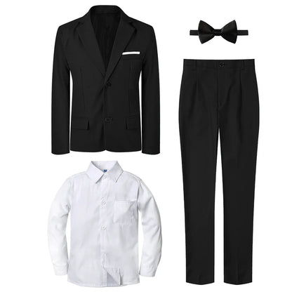 Boys Suits for Wedding Teenager Easter Tuxedo Kids Formal School Performance Photography Birthday Party Halloween Outfit Set