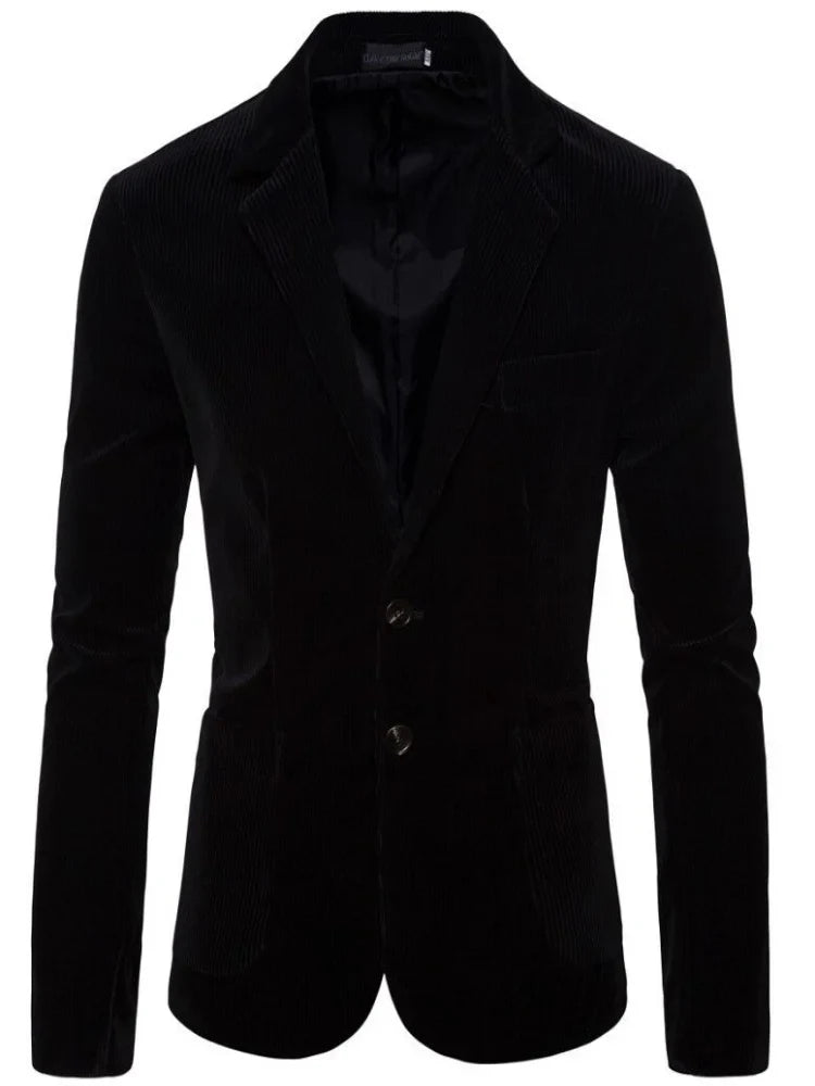 Corduroy Men Wedding Suits Jacket Single Breasted Blazer Notch Lapel Suit Jacket for Men Party Prom Suits Business Tops One Coat