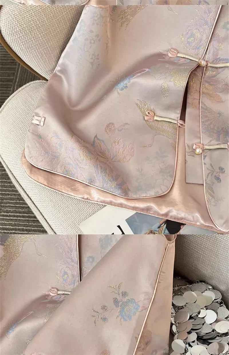 Female High-end Jacquard Waistcoat Coat Spring Autumn Women Leisure Sleeveless Jacket Retro Lady Large Size 4XL Vest Tops