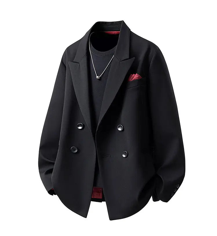 Double Breasted Clothes for Man Blazer Homme Luxe High Quality Luxury Corsage Designer Mens Black Elegant Chaqueta Formal Hombre