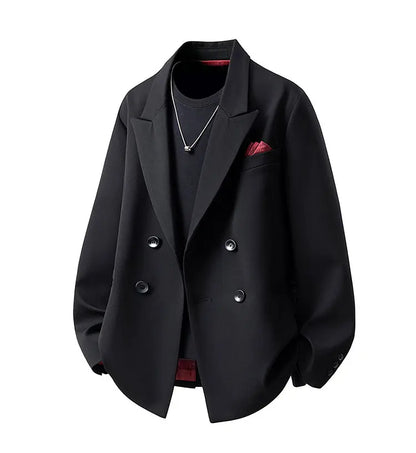Double Breasted Clothes for Man Blazer Homme Luxe High Quality Luxury Corsage Designer Mens Black Elegant Chaqueta Formal Hombre