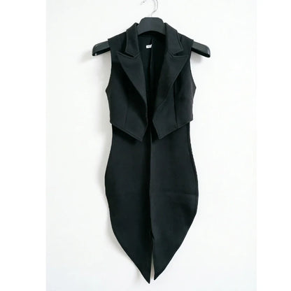 Swallow Tail Vest For Woman Nightclub Magician Stage Costume Festival Party Jazz Dance Sleeveless Tailcoat Waistcoat