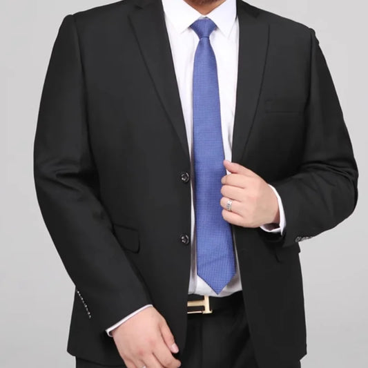 Men's Linen 3-Piece Slim Fit Suit – Blue & Beige | Wedding & Formal Wear