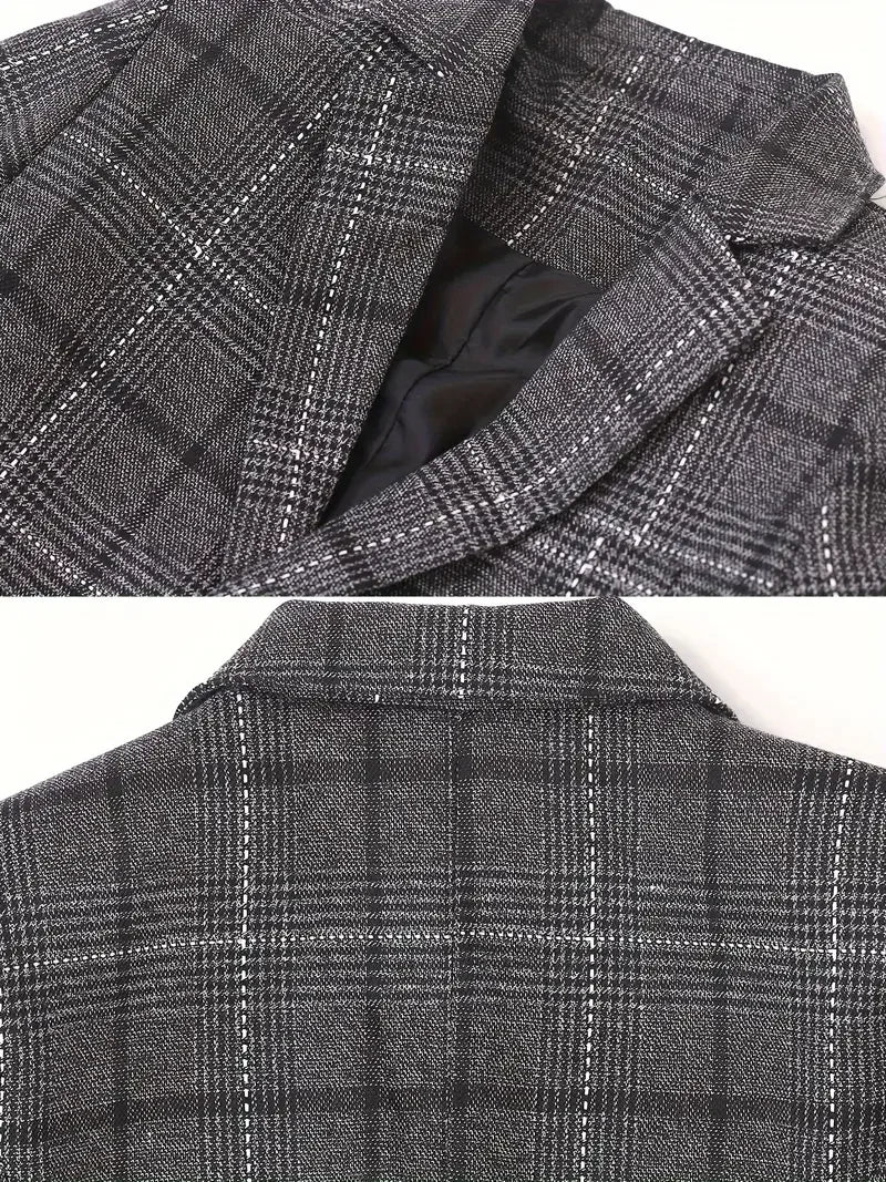 1-11Years Kids Jacket Pants 2Pieces Spring Autumn Clothing Set Flower Boys Plaid Wedding Dress Children's Photography Blazer Set