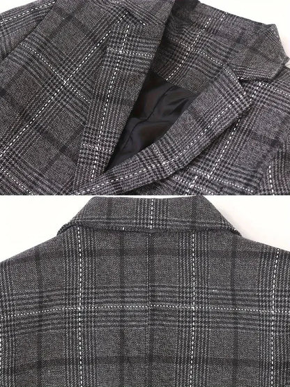 1-11Years Kids Jacket Pants 2Pieces Spring Autumn Clothing Set Flower Boys Plaid Wedding Dress Children's Photography Blazer Set