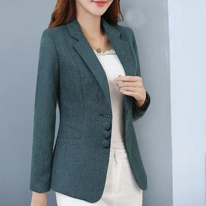 Fashion Women Blazers Jackets Work 2025 Office Lady Suit Slim Single Breasted Business Female Blazer Coats Formal Veste Femme