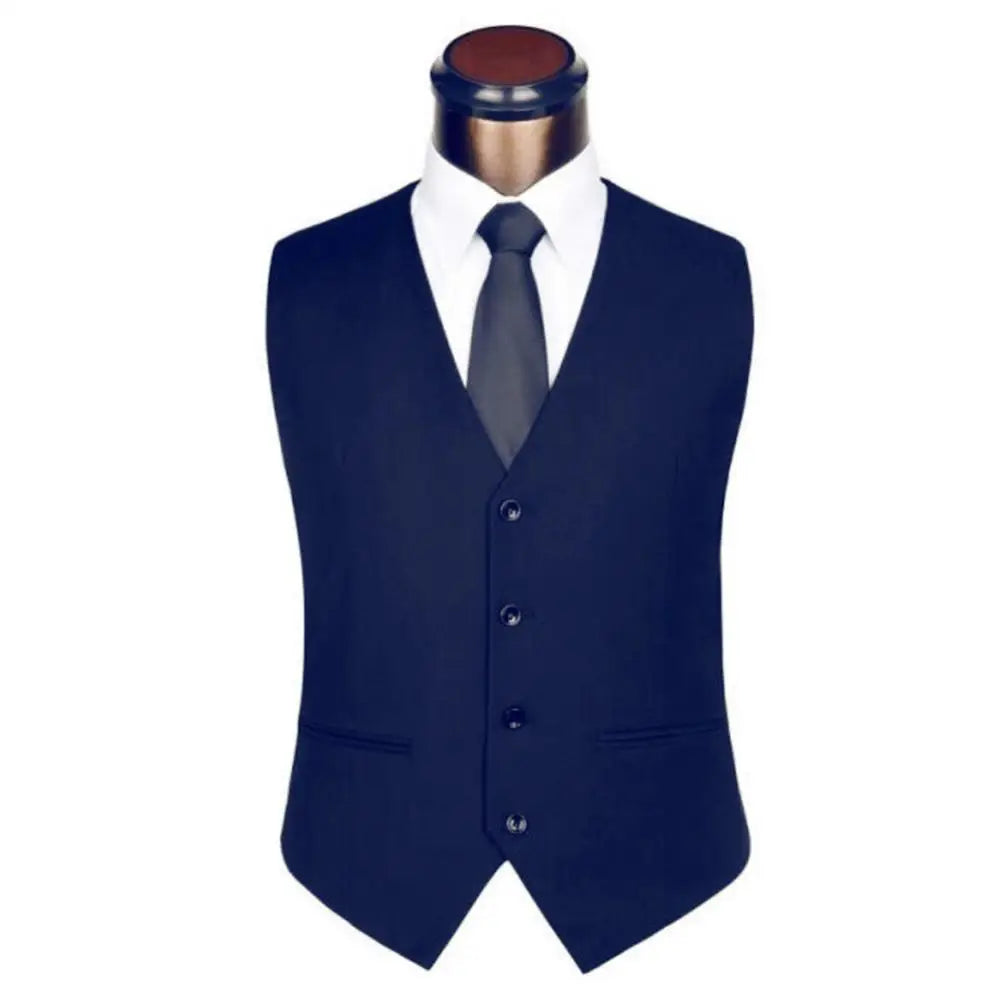 Men's Suit Vest – Single Breasted Slim Fit Dress Waistcoat for Formal & Smart Casual Occasions