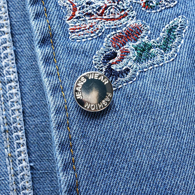 2026 New Summer Thin Denim Vest Jacket Fashion Embroidered Sleeveless Waistcoat Female Vintage Jean Vest Coat Tops Chaleco Mujer