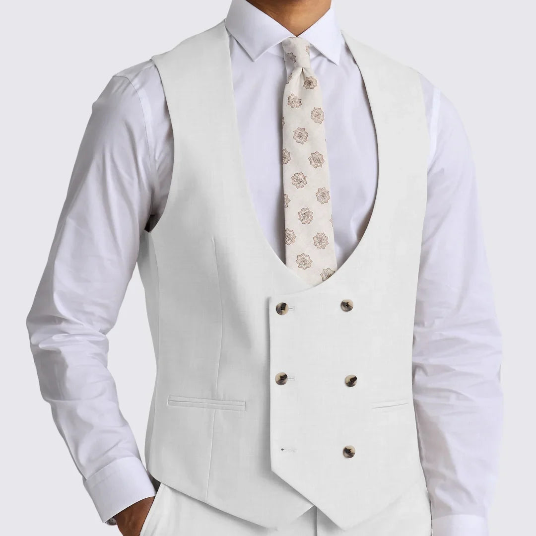 Boys Suit Vest Double Breasted V-Neck Waistcoat for Wedding & Formal Occasions