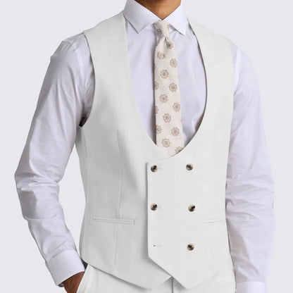 Boys Suit Vest Double Breasted V-Neck Waistcoat for Wedding & Formal Occasions