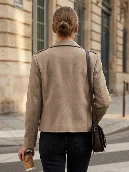 Spring Autumn 2026 Bomber Jacket Women Soft Solid O-neck Zipper Dual Pockets Short Coat Women Clothing Female Multi Colors 63993