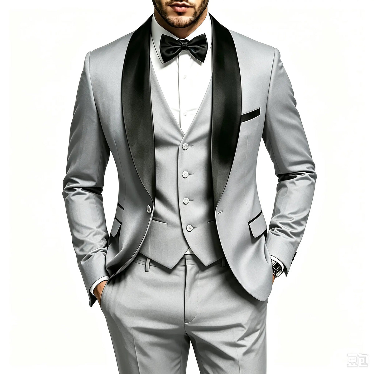 Ensemble Costume de Mariage Homme Garçon d'Honneur, Habillé-Décontracté pour le Quotidien et les Mariages