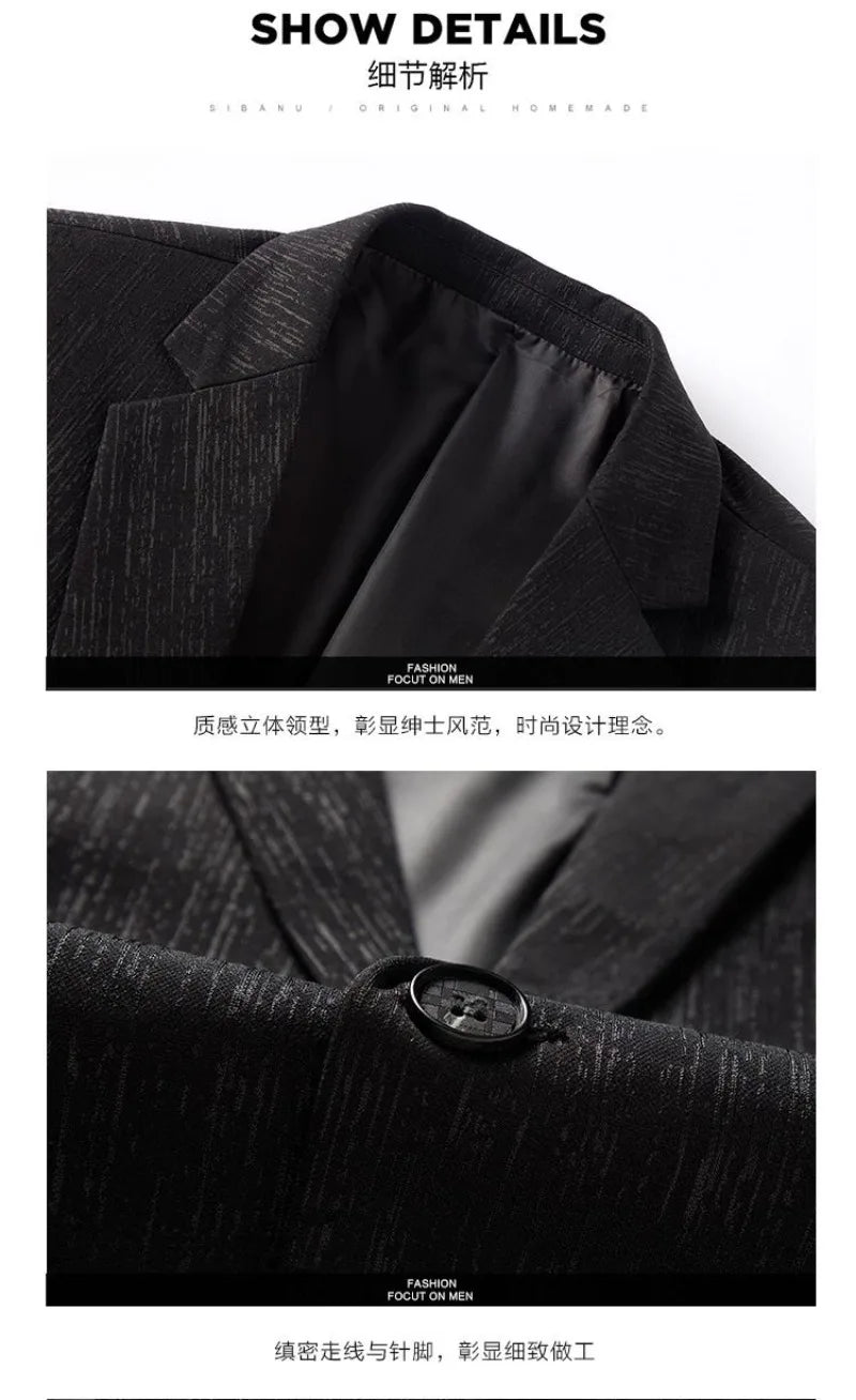 Blazer New Men's Fashionable Outdoor Travel Premium Business Wedding Versatile Host School Fit Casual Korean Version Blazer