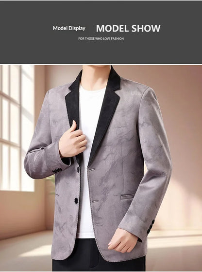 Blazer Men Fashionable Business Outdoor Travel Youth Campus Wedding Versatile Gentleman Host Slim-fit Casual Korean Style Blazer